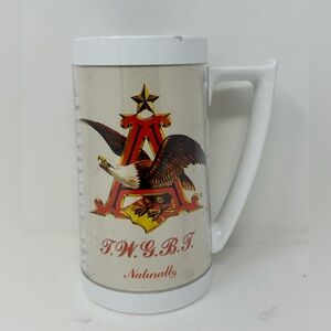 Vintage Thermo Serv Anheuser Busch TWGBT Naturally 6 3/8" Vintage Plastic Mug H1